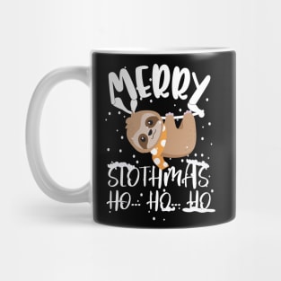 Merry Slothmas Ho Ho Ho Christmas Cute Sloth Pajamas Mug